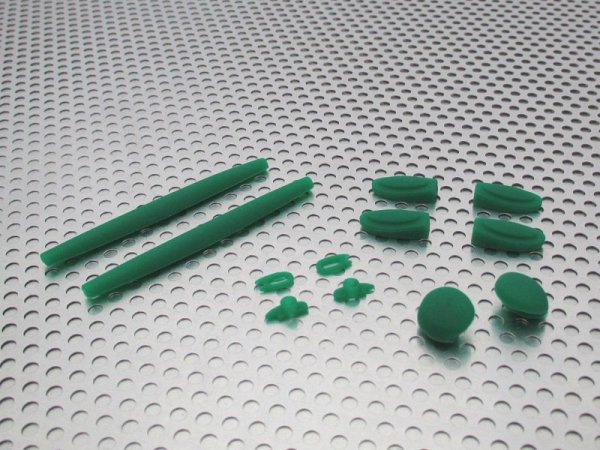 Photo1: Complete rubber set for Romeo1 Green