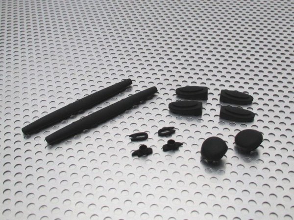 Photo1: Complete rubber set for Romeo1 Black