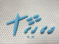 Complete rubber set for X-SQUARED Skyblue