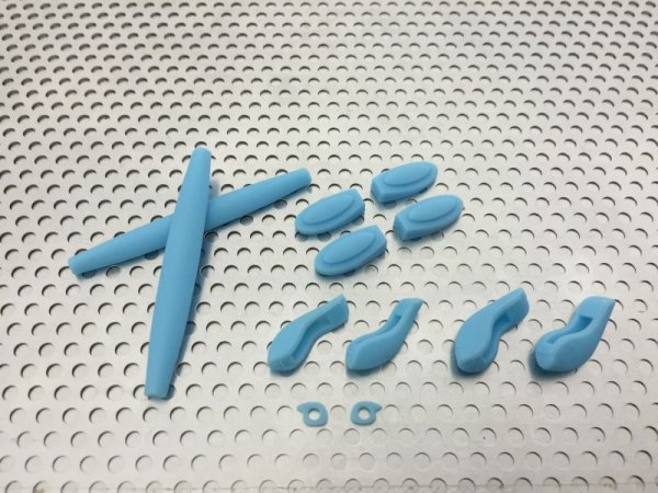 Photo1: Complete rubber set for X-SQUARED Skyblue