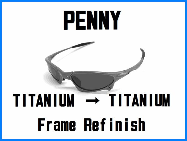 Photo1: Oakley Penny Nosebridge Tune Up Service and TITANIUM Color Frame Refinish