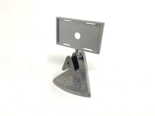 Photo1: Used / Oakley Sunglass Display Stand Aluminum 1 tier w/ POP Card holder