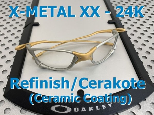 Photo1: Oakley X-Metal XX 24K Frame Nose bridge Tune Up Service and Frame Refinish(Cerakote)