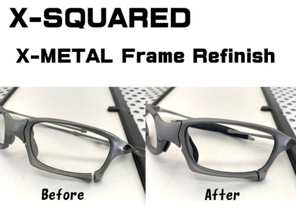 Photo1: Oakley X-Squared Nosebridge Tune Up Service and X-Metal Color Frame Refinish