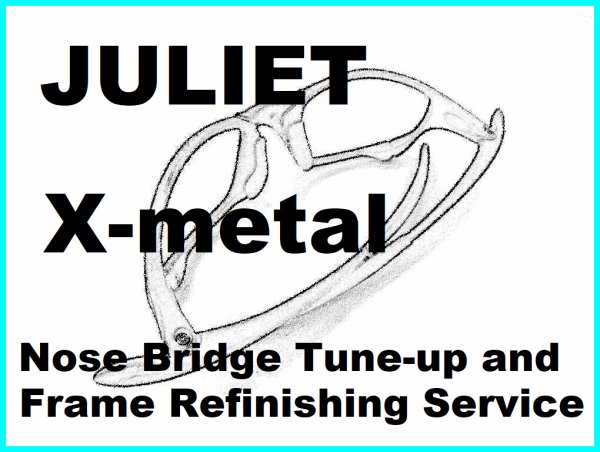 Photo1: Juliet - nose bridge tune-up service and X-metal color frame refinish