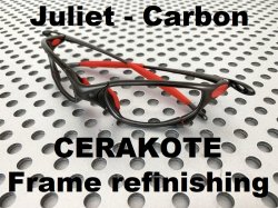 Juliet nose bridge tune-up and Carbon frame CERAKOTE refinishing service