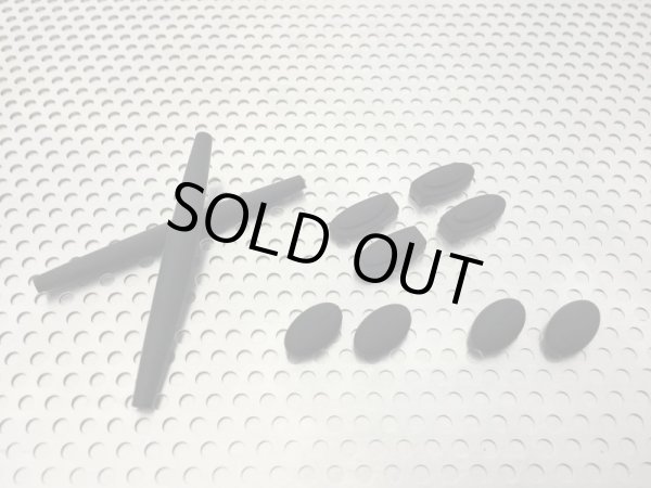 Photo1: Complete rubber set for MARS Black (1)