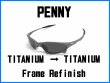 Photo1: Oakley Penny Nosebridge Tune Up Service and TITANIUM Color Frame Refinish (1)