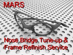 Oakley Mars nose bridge tune-up and X-Metal color frame refinishing service