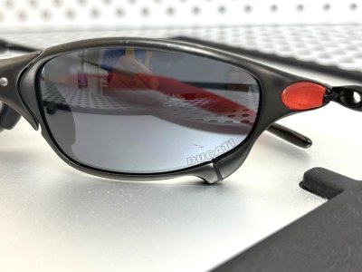Photo1: Juliet Carbon (DUCATI) Frame / Black Iridium OEM lenses and rubber parts / Free shipping