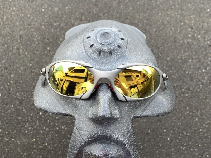 Oakley XX 24k Gold and Carbon Ruby Iridium Sunglasses