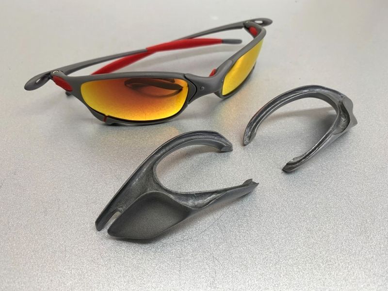 Replacement Side Blinders for Oakley Juliet sunglasses Double x metal Gray  black