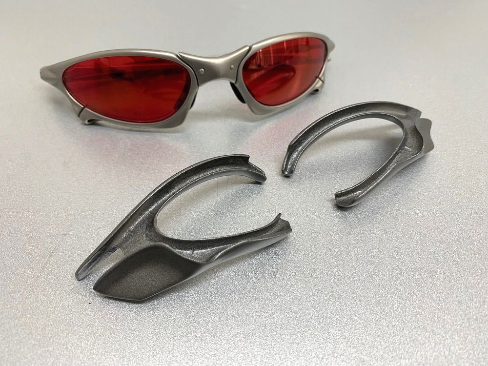 Replacement Side Blinders for Oakley Juliet sunglasses Double x metal Gray  black